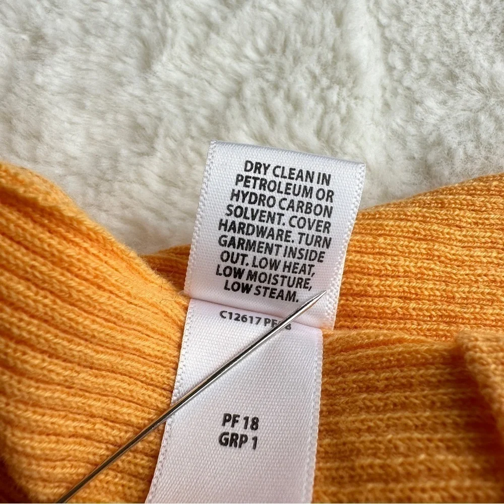 🔥Clearance🔥St. John Cashmere Orange Sleeveless Sweater Top L